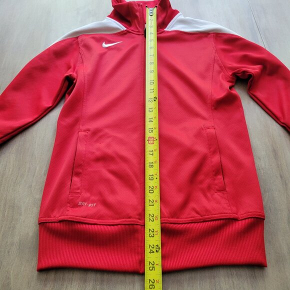 Nike Red Full Zip Dri-FIt Jacket Size Small - Retro Classic Look Unisex - Picture 9 of 13
